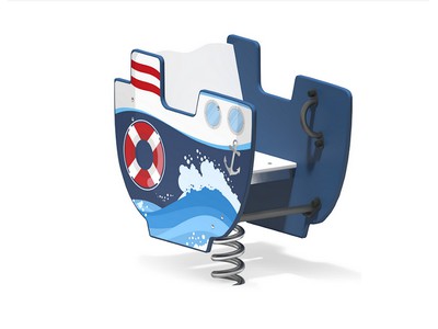 Качалка на одинарной пружине Пароходик 1