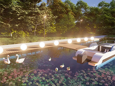 Пирс TORUDA-4 с декоративными светящимися шарами, 1 м2